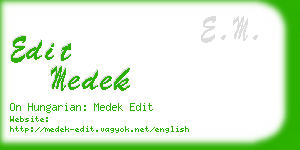 edit medek business card